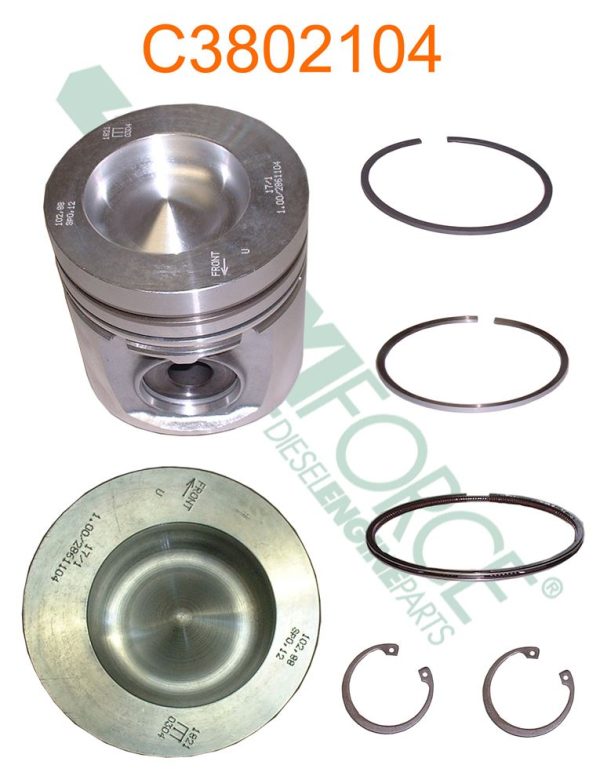 Piston & Ring Kit 1.00 | Cummins 4BTA 3.9 Turbocharged Aftercooled Non-Emission | 3802104